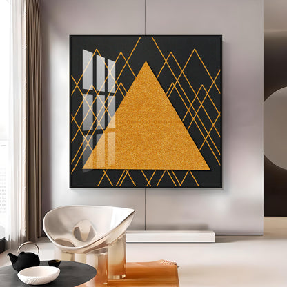 Abstract Geometric Figure Triangle Premium Acrylic Square Wall Art