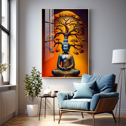 Enlighten Buddha Premium Acrylic Vertical Wall Art