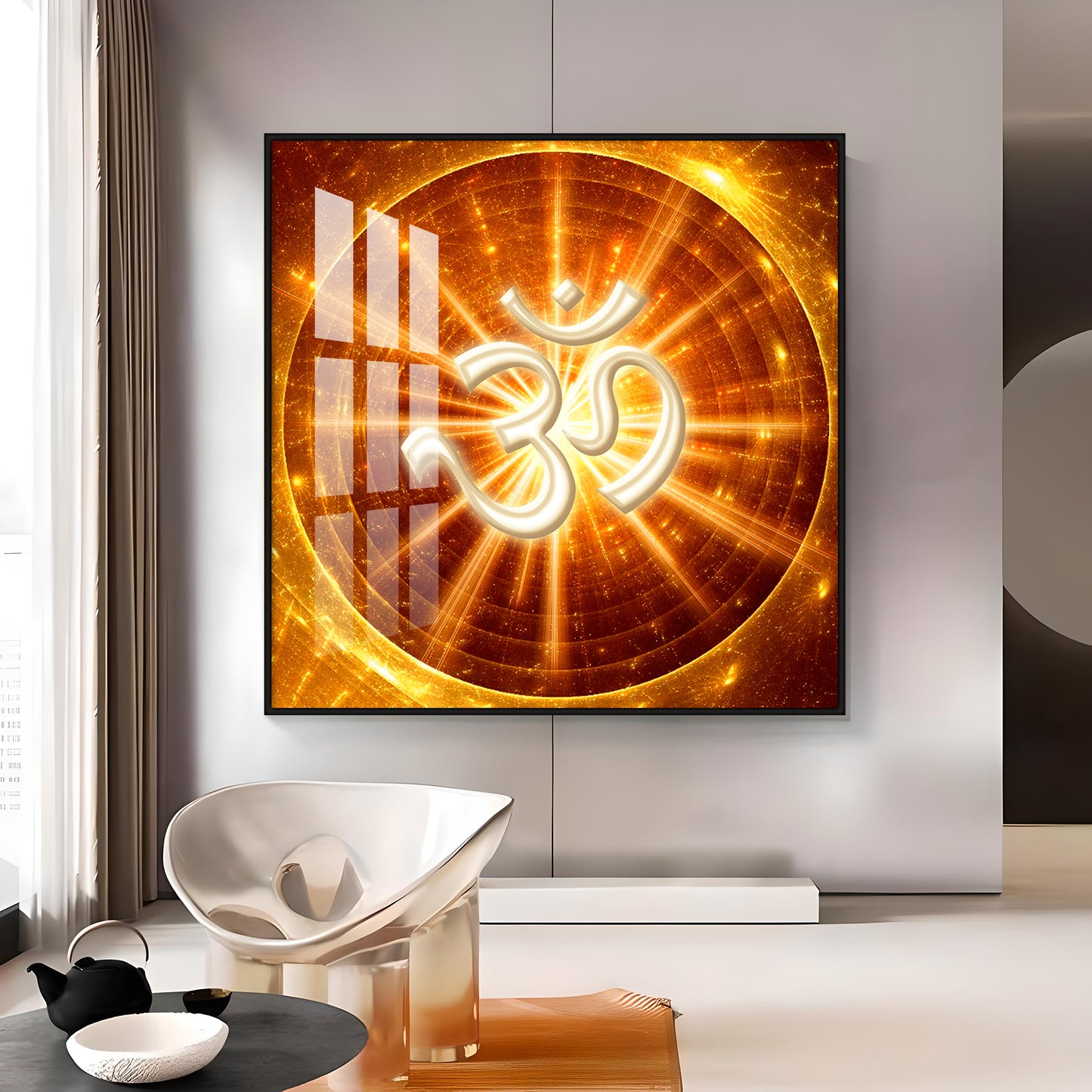 Spiritual Om Premium Acrylic Square Wall Art