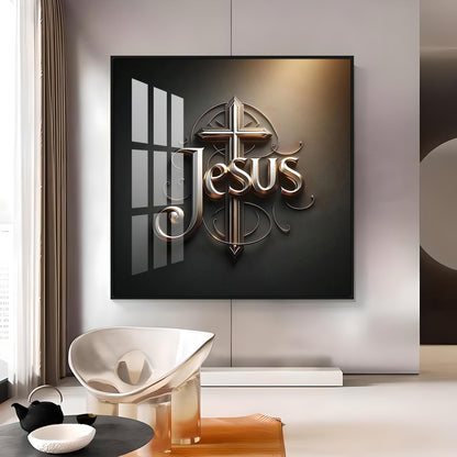 3D Jesus Artistry Premium Acrylic Square Wall Art