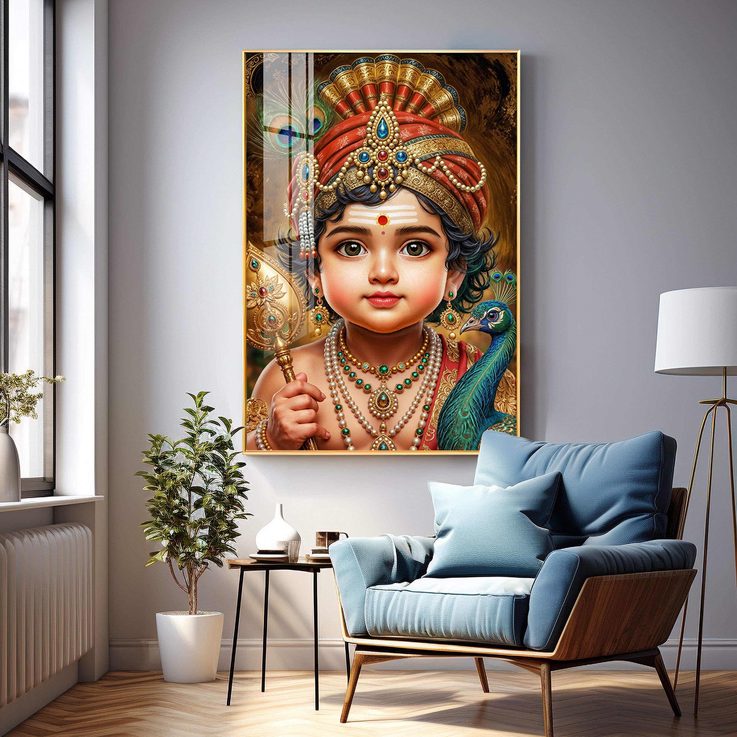 Little Murugan Ji Premium Acrylic Vertical Wall Art