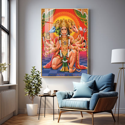 Hanuman Wisdom's Emissary Premium Vertical Acrylic Wall Art