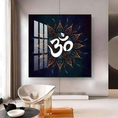 Om Shanti Premium Acrylic Square Wall Art