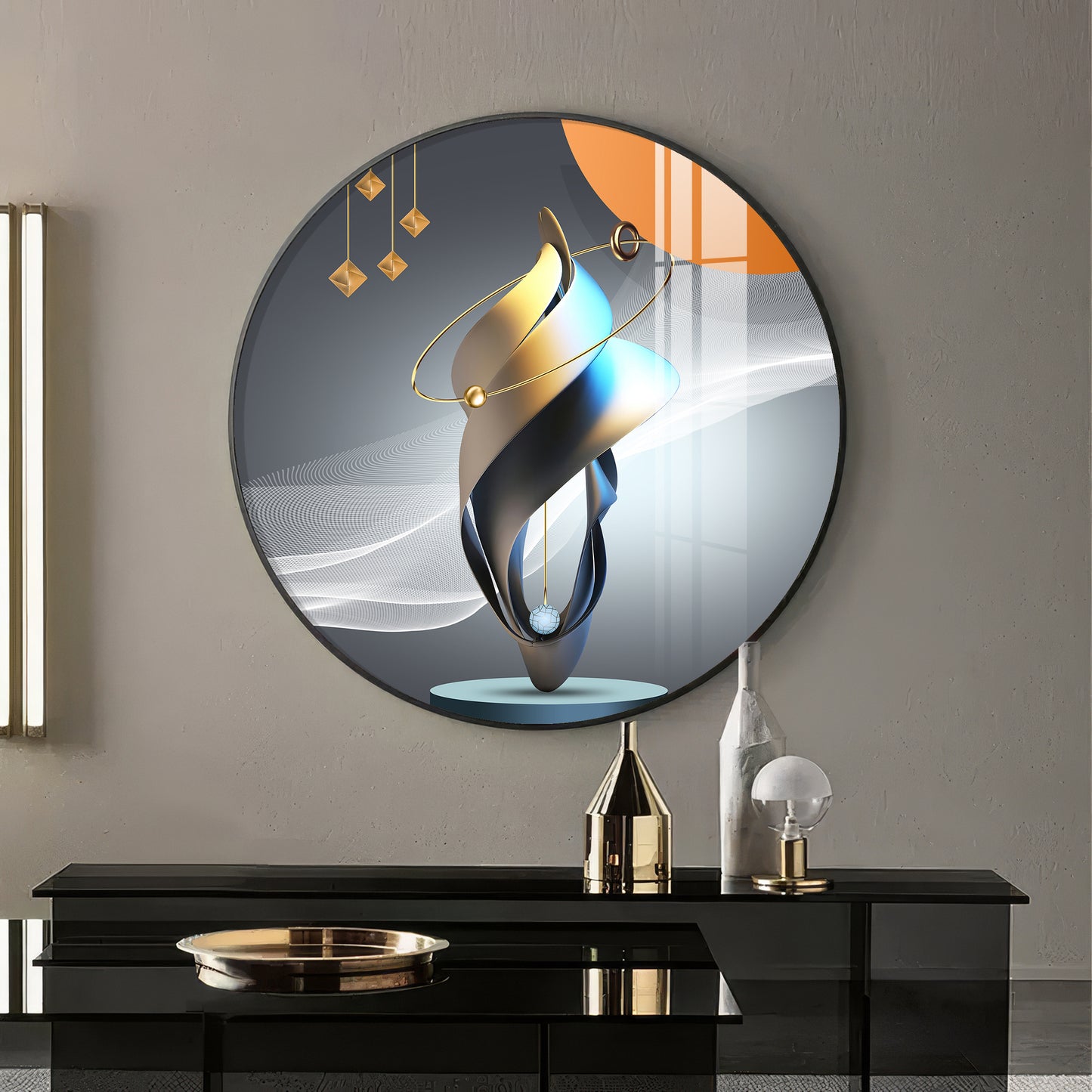 Modern Muse Premium Acrylic Round Wall Art