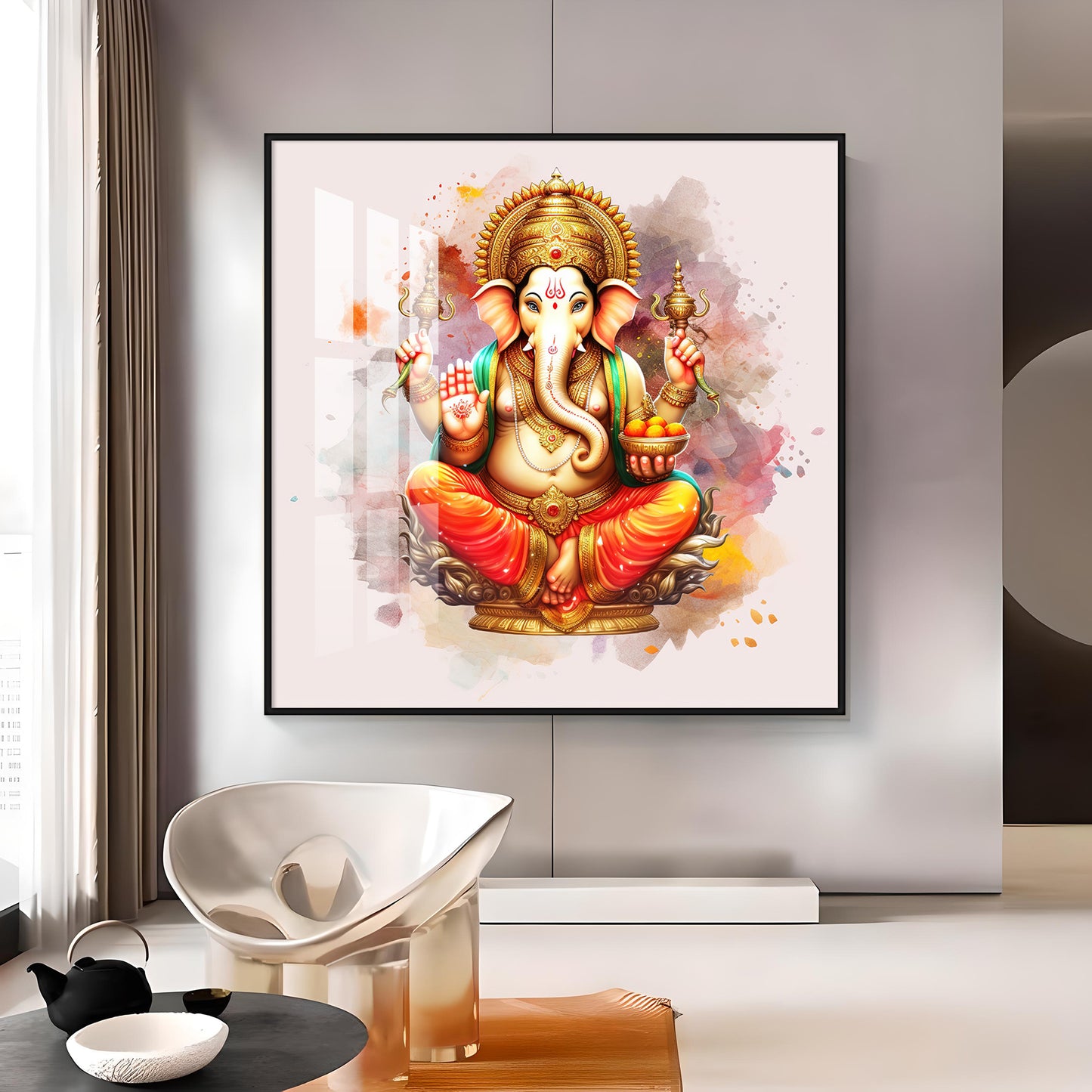 Gajanan Maharaj Premium Acrylic Square Wall Art