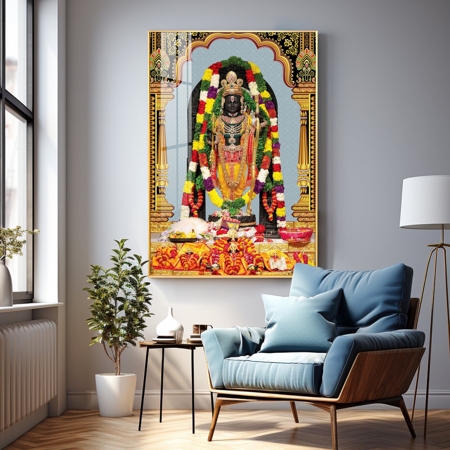 Divine Blossom Rama Premium Acrylic Vertical Wall Art