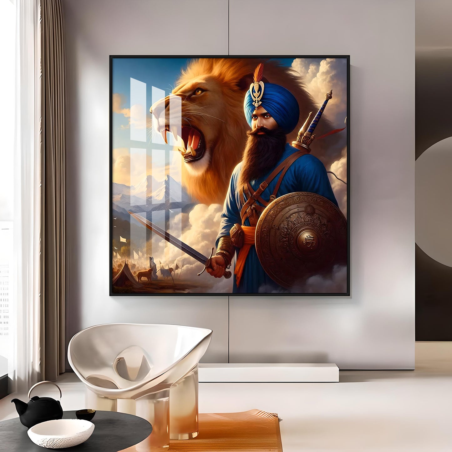 Turban Warrior Premium Acrylic Square Wall Art