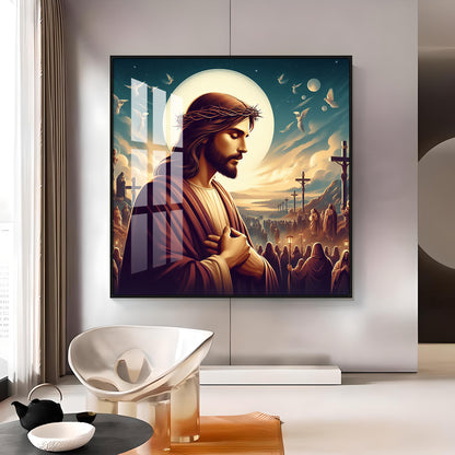 Jesus Christ Premium Acrylic Square Wall Art