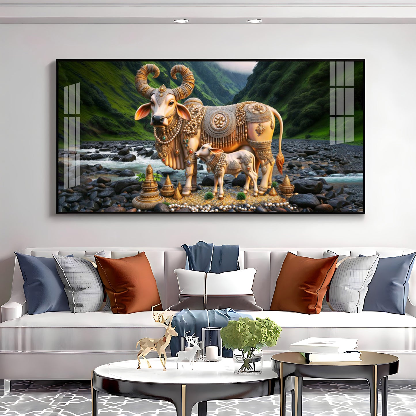 Golden Charm Premium Acrylic Horizontal Wall Art