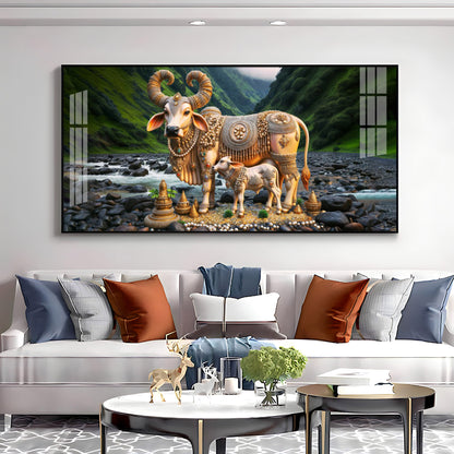 Golden Charm Premium Acrylic Horizontal Wall Art