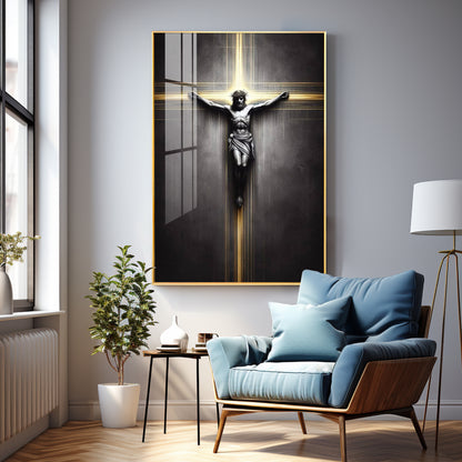 Sacred Crucifixion Premium Acrylic Wall Art