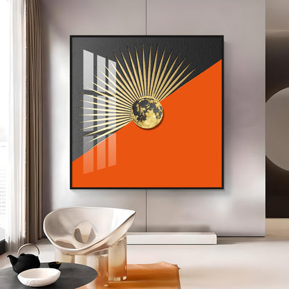 Symbolic Rays Premium Acrylic Square Wall Art