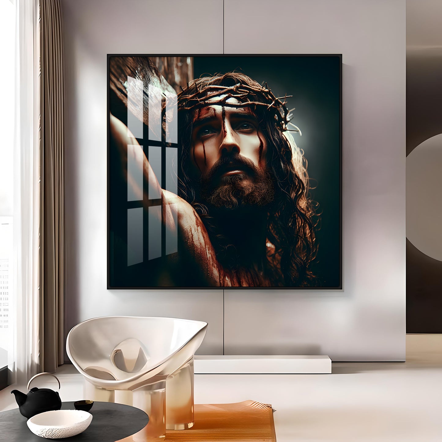 Lord Jesus Christ Premium Acrylic Square Wall Art