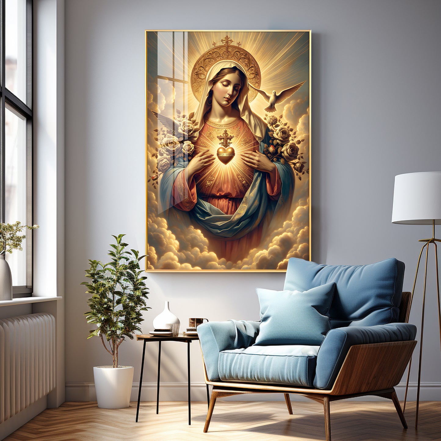 Angelic Harmony Premium Acrylic Vertical Wall Art