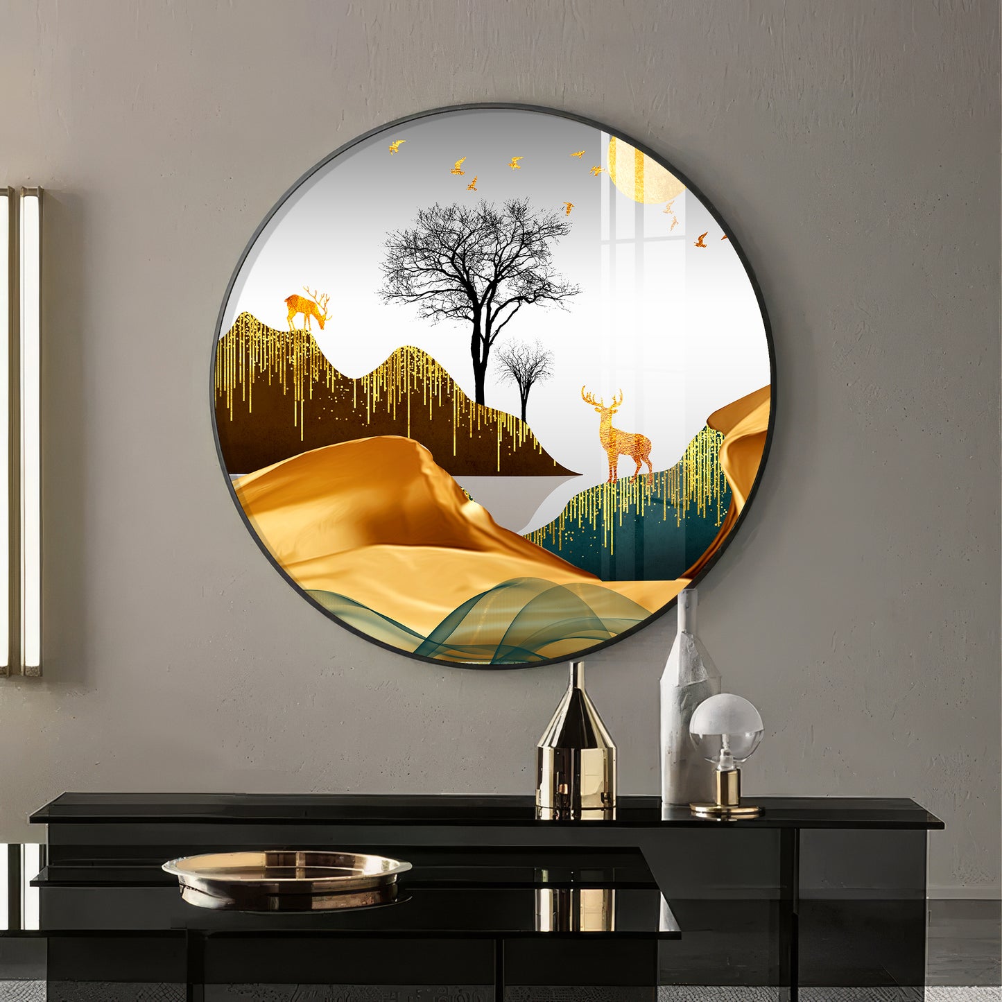 Forest Glade Premium Acrylic Round Wall Art