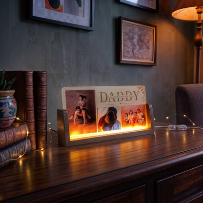 Daddy Acrylic LED Table Lamp - Wooden Stand