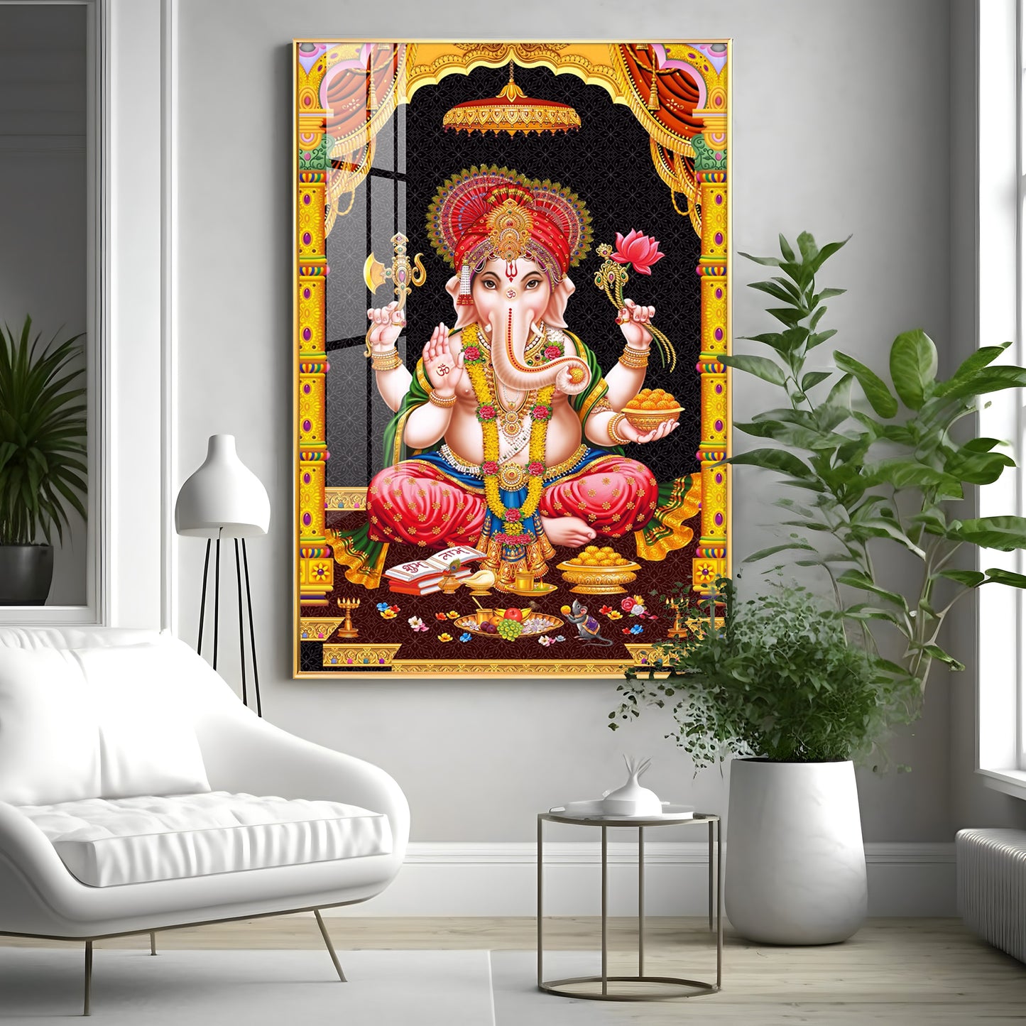 Divine Ganesh Serenity Premium Acrylic Vertical Wall Art
