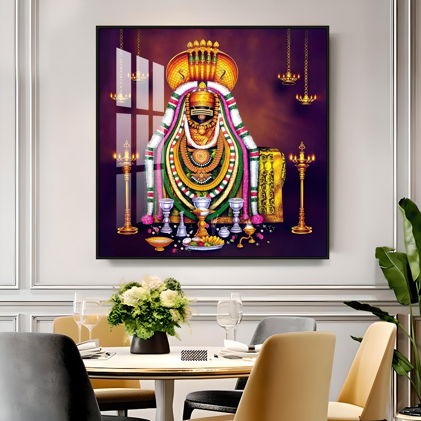 Lord Arunachaleswarar Premium Acrylic Square Wall Art