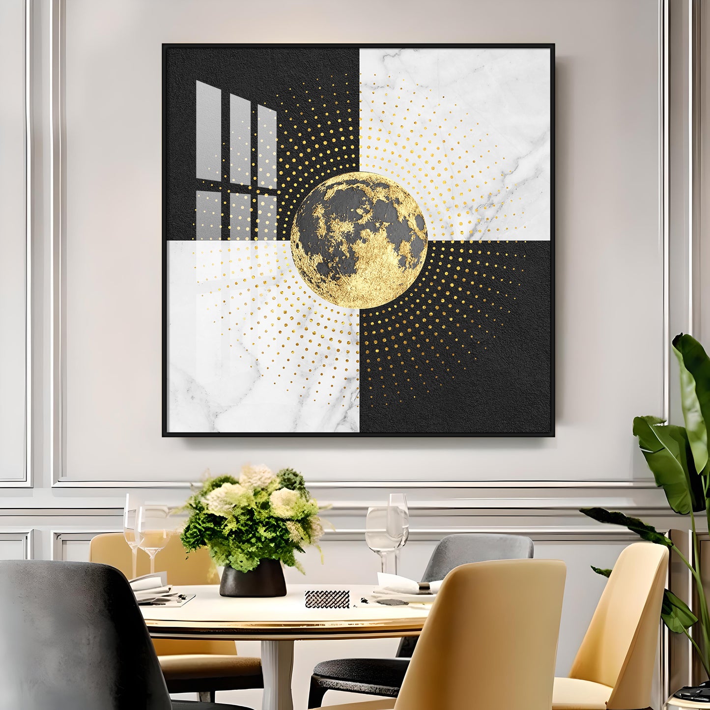 Golden Universe Premium Acrylic Square Wall Art