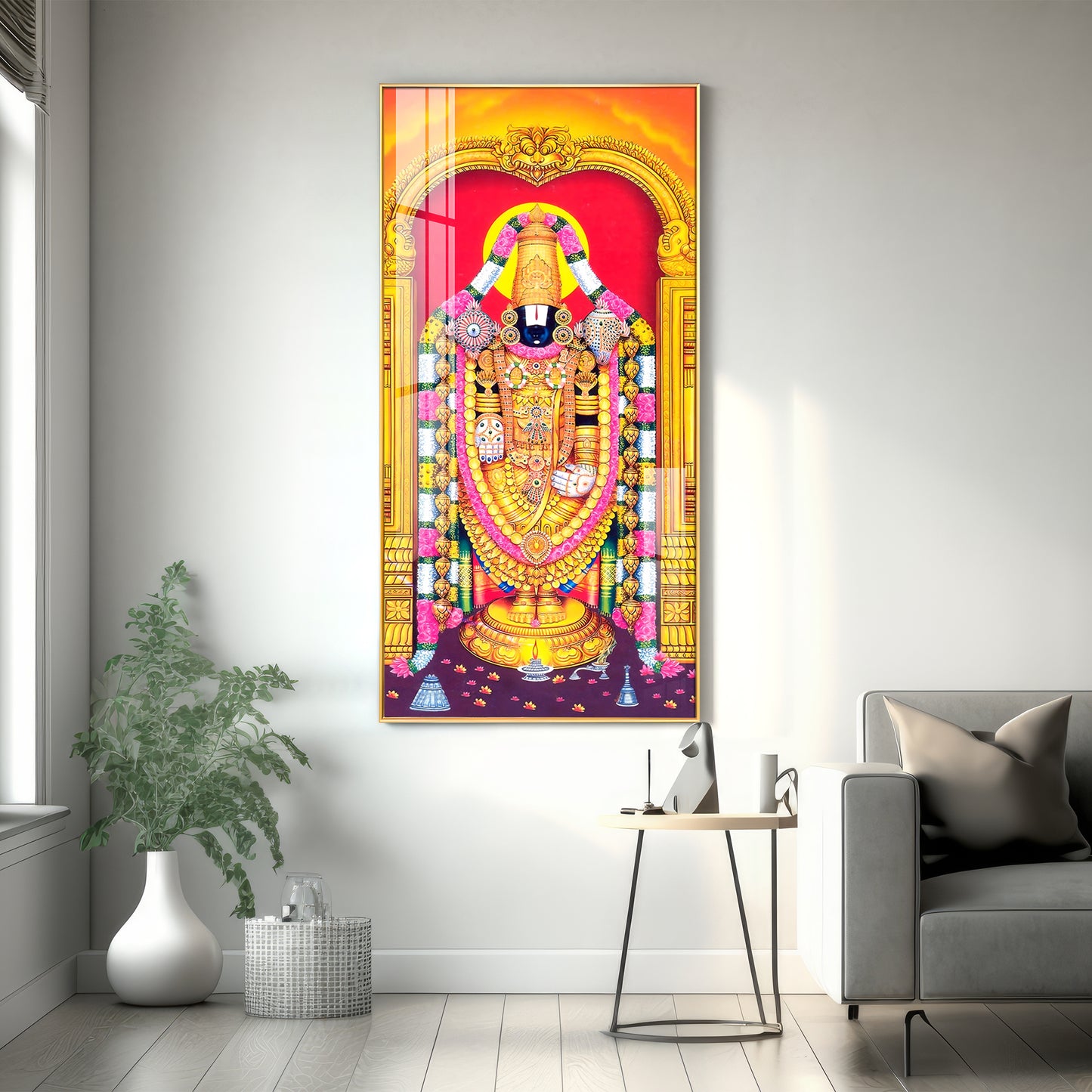 Tirupati Balaji Premium Acrylic Vertical Wall Art