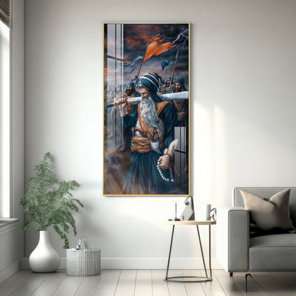 Turban Warriors Premium Acrylic Vertical Wall Art