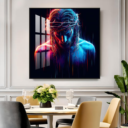 Christ Jesus Premium Acrylic Square Wall Art