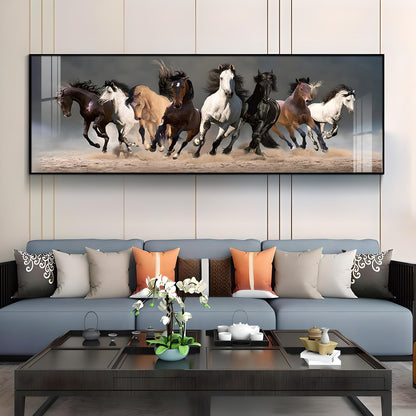 Running Horses Premium Acrylic Horizontal Wall Art