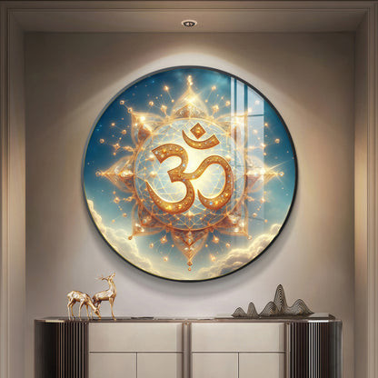 Om Incarnation Premium Acrylic Round Wall Art