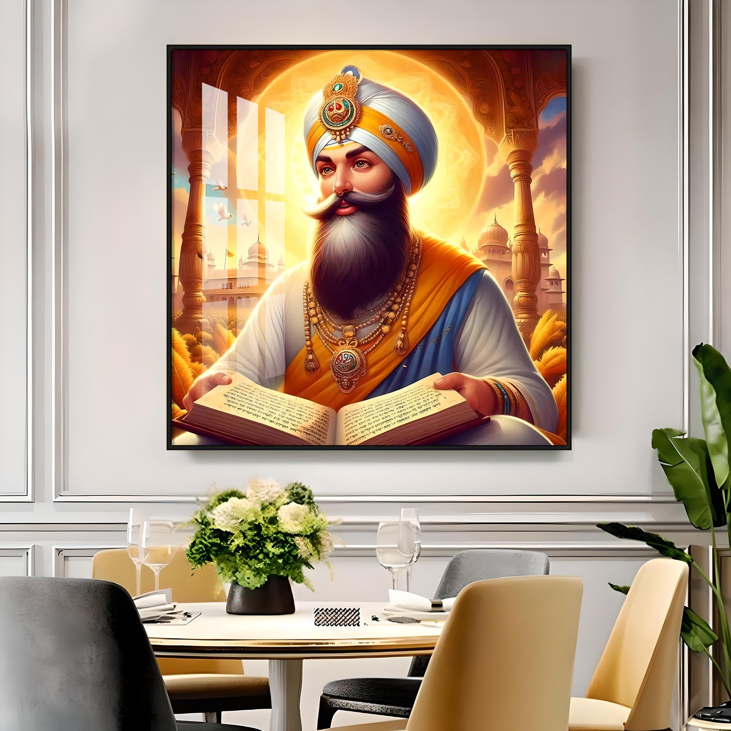 Guru Govind Singh Ji Premium Acrylic Square Wall Art