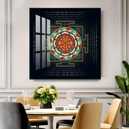 Shri Yantra Premium Acrylic Square Wall Art