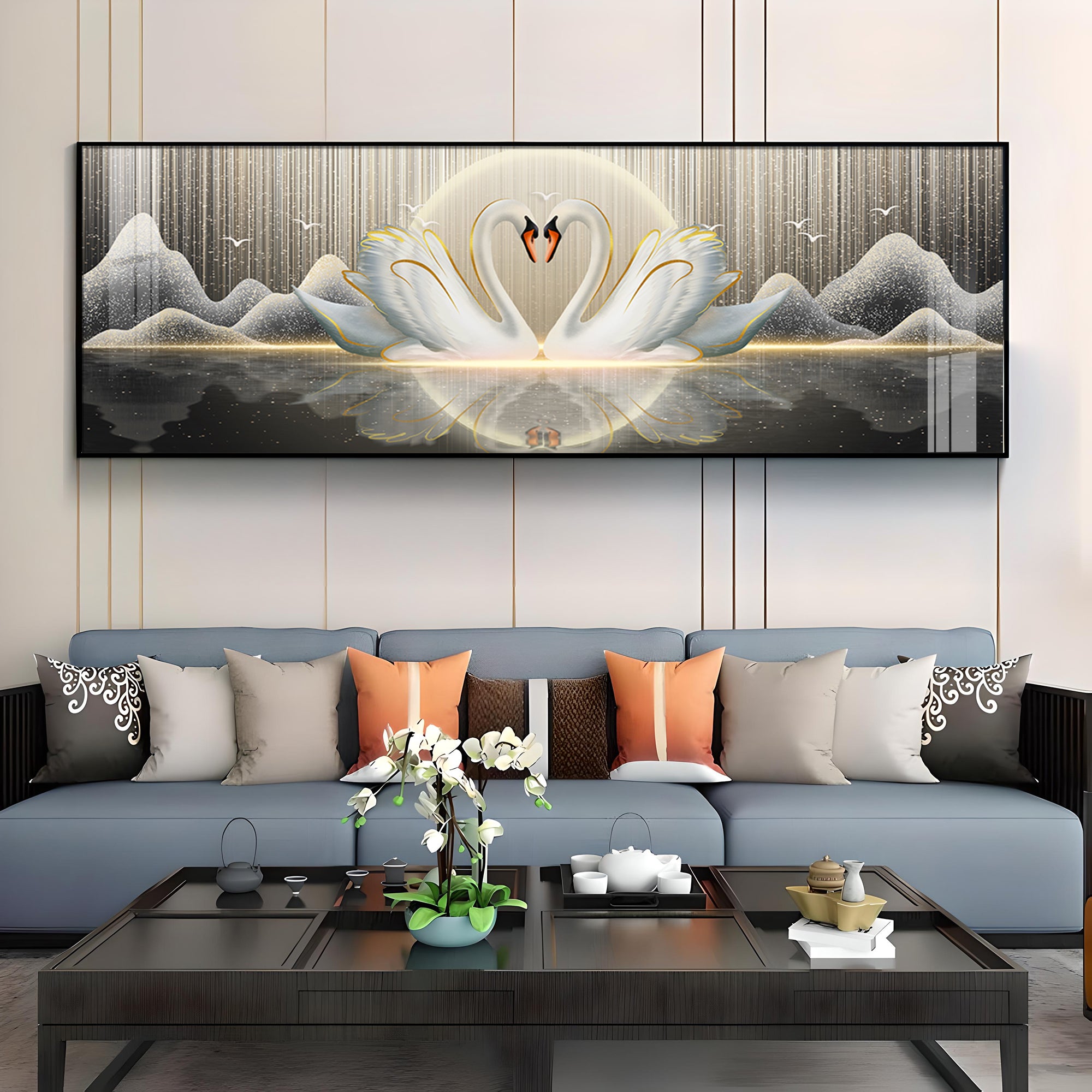 Swanscape Serenity Premium Acrylic Horizontal Wall Art