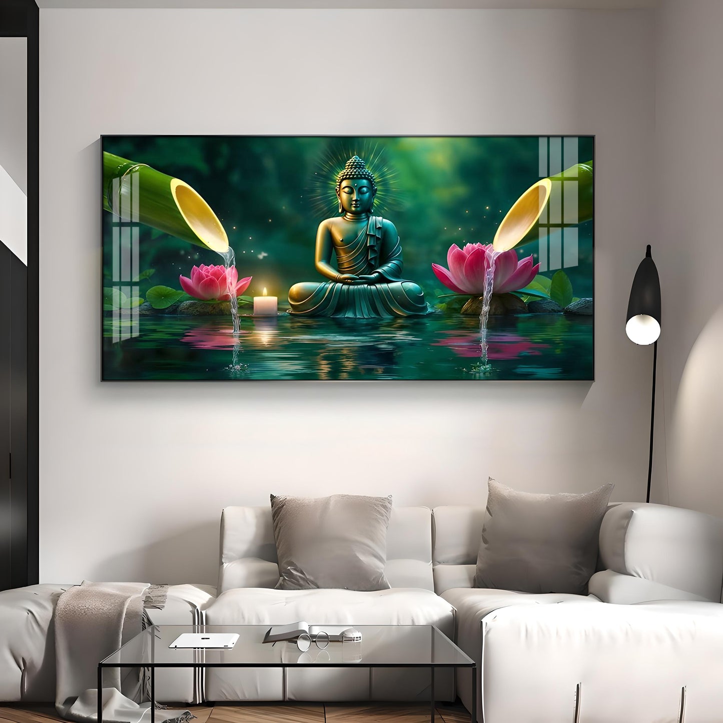 Deep Meditating Buddha Premium Acrylic Horizontal Wall Art