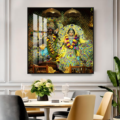 Radha Krishna Premium Acrylic Square Wall Art