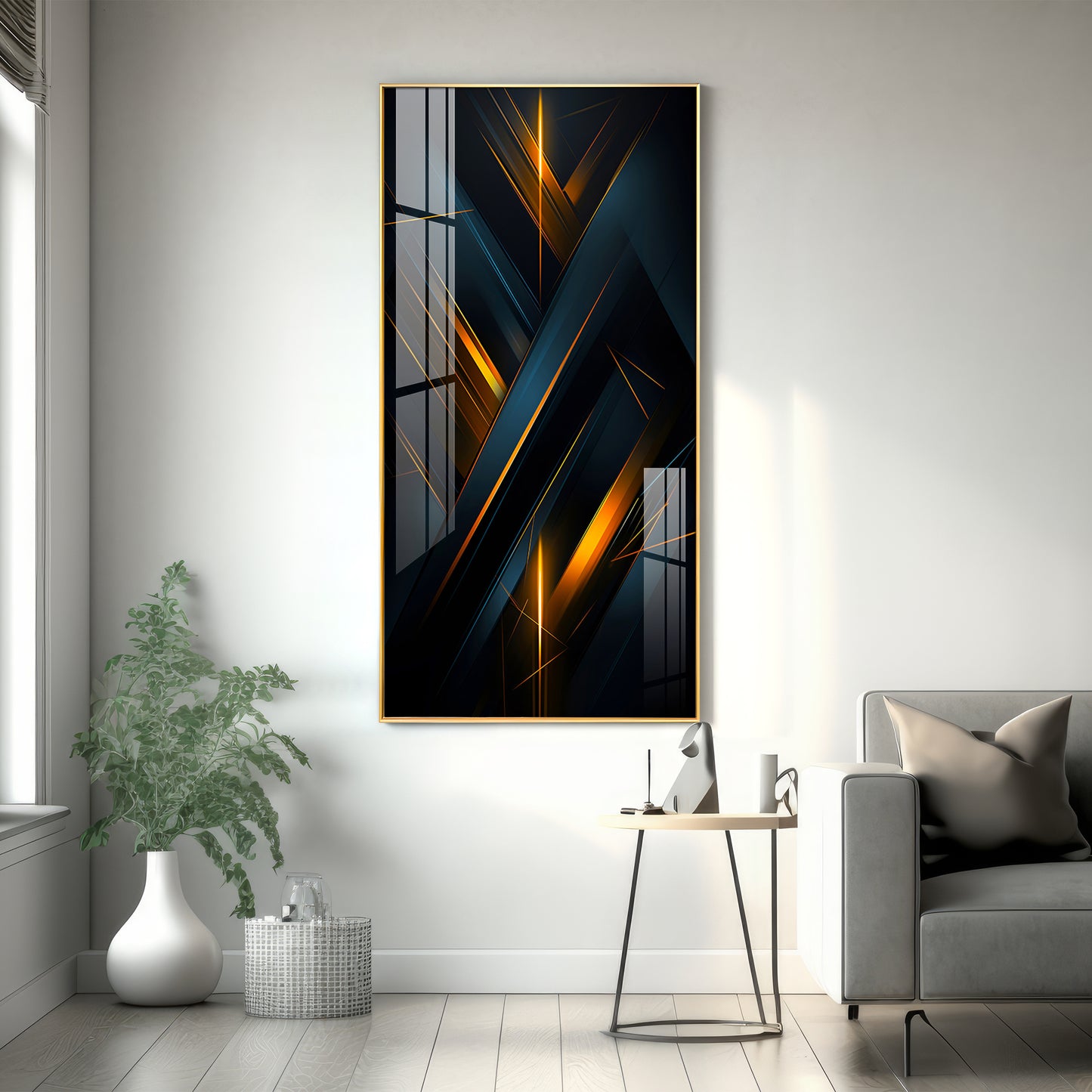 Abstract Modern Design For Entrance Premium Acrylic Vertical Wall Art