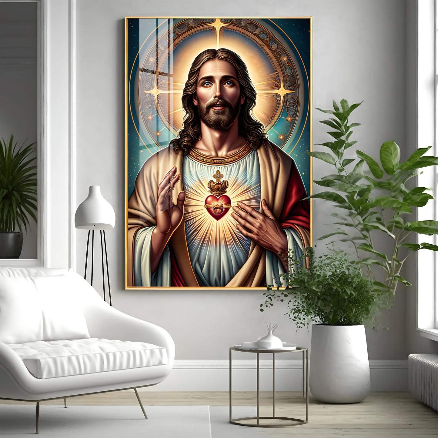 Christ's Heart Masterpiece Premium Acrylic Vertical Wall Art