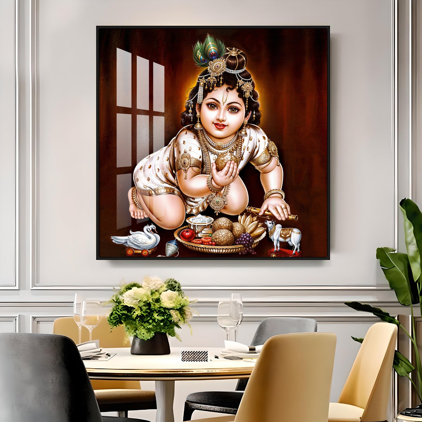 Bal Gopal Premium Acrylic Square Wall Art