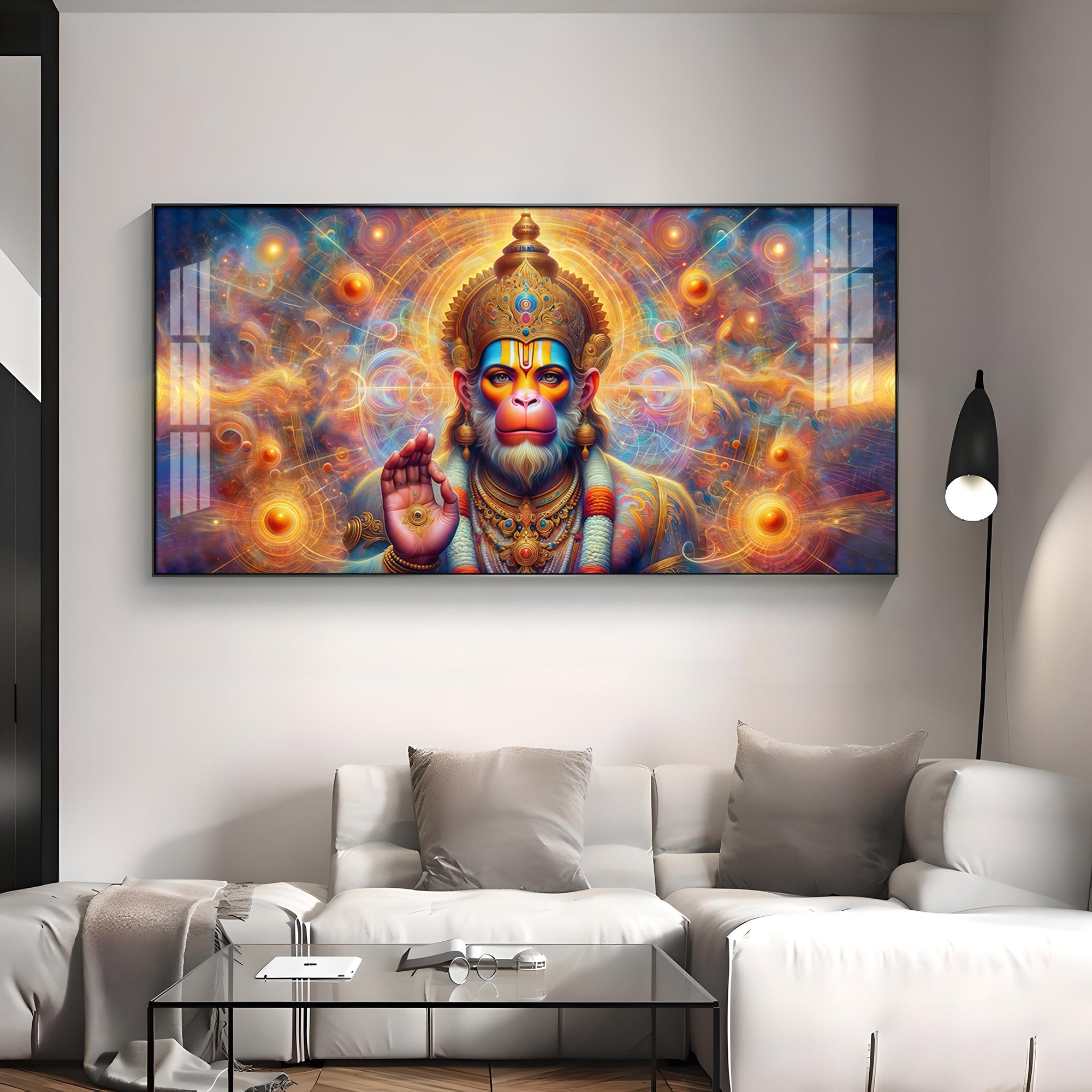 Divine Bajarang Bali Premium Acrylic Horizontal Wall Art