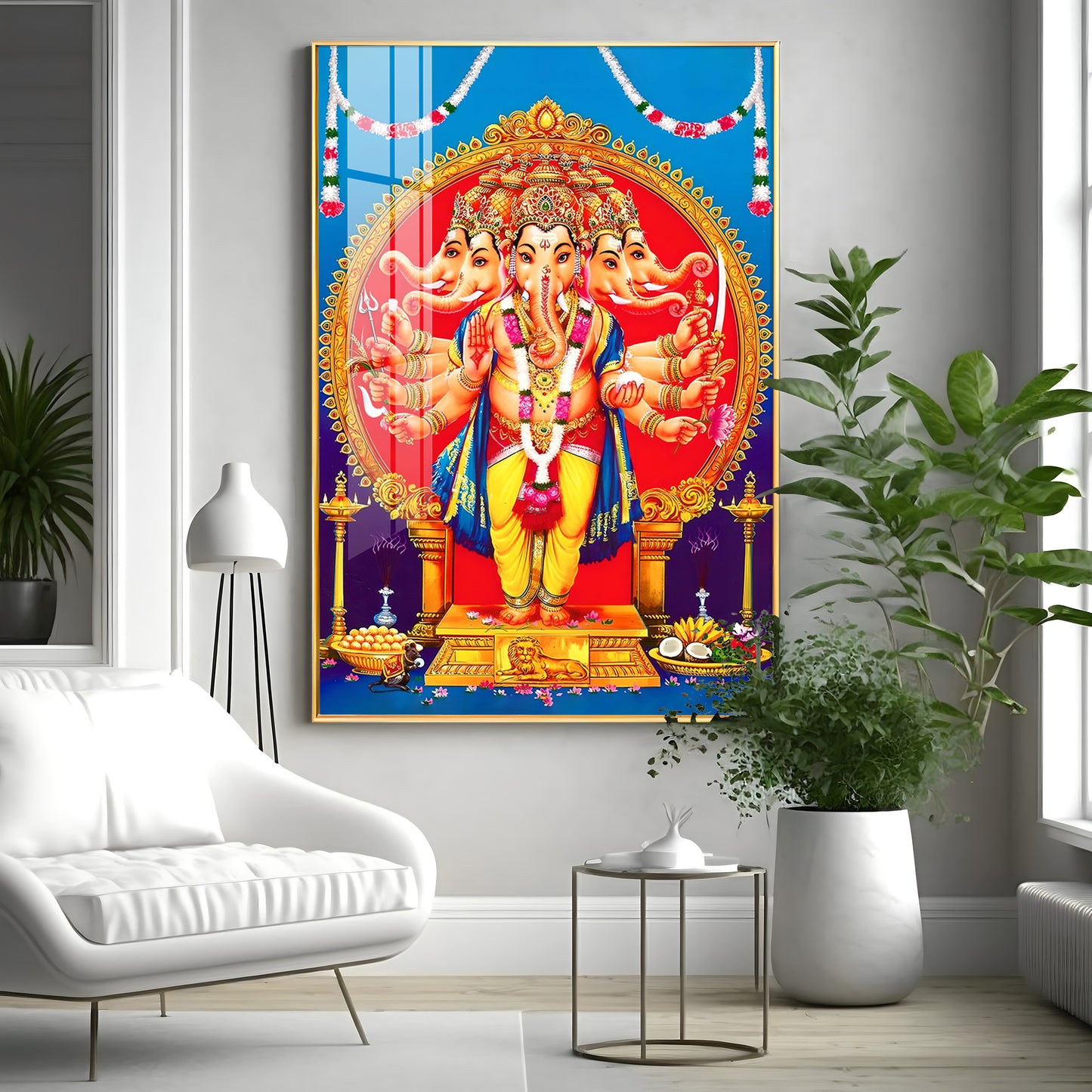 Ganesha's Embrace Premium Vertical Acrylic Wall Art