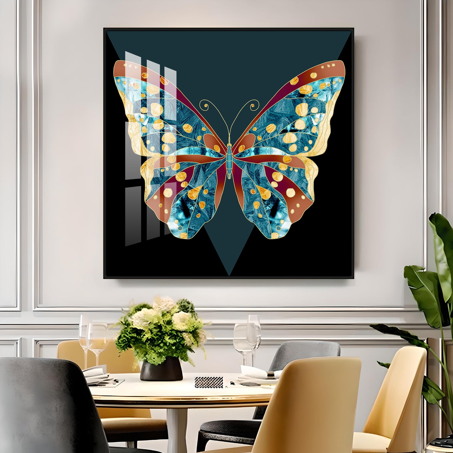 Heavenly Butterfly Premium Acrylic Square Wall Art