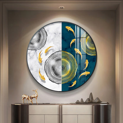 Goldfish Dreamscape Premium Acrylic Round Wall Art