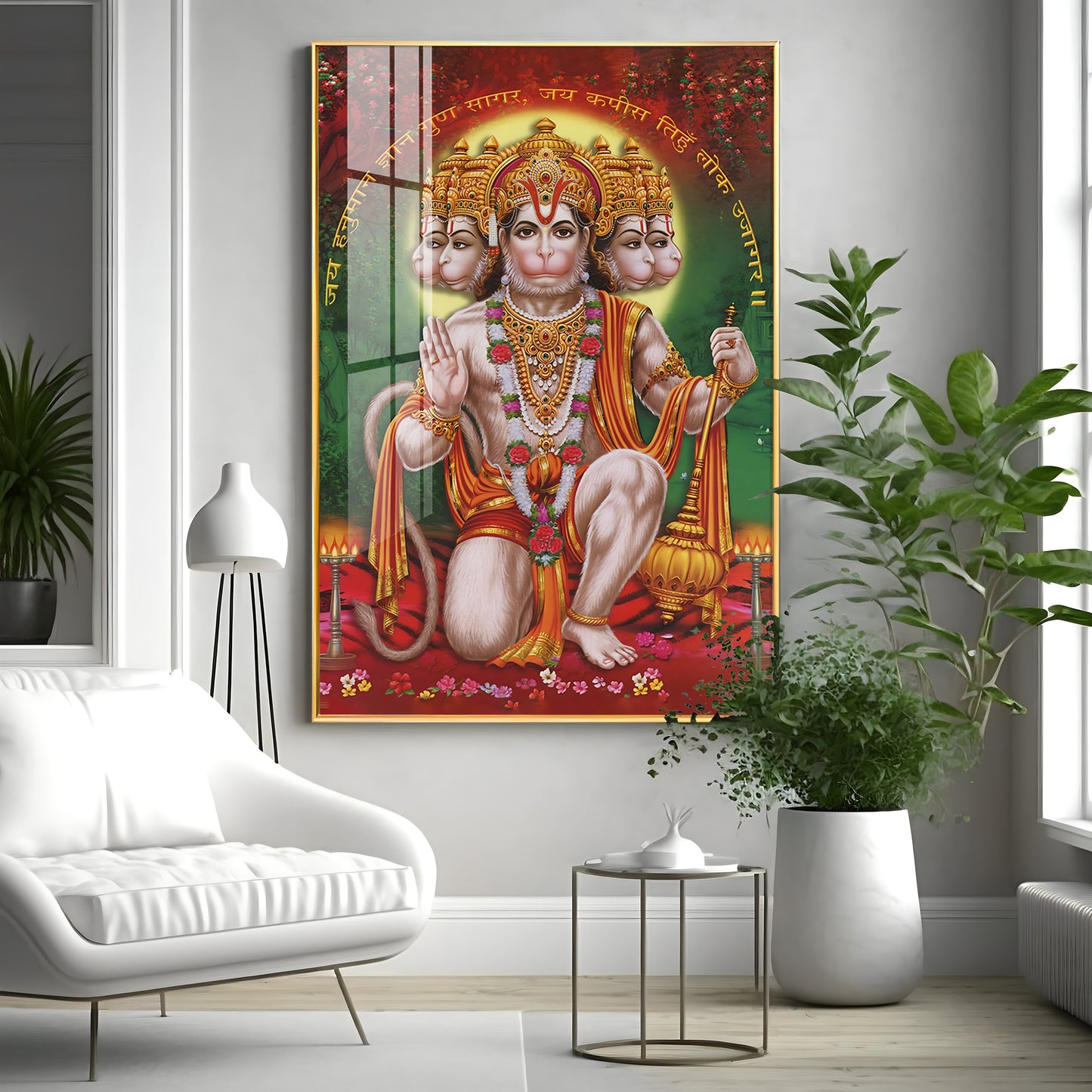 Lord Hanuman Premium Vertical Acrylic Wall Art