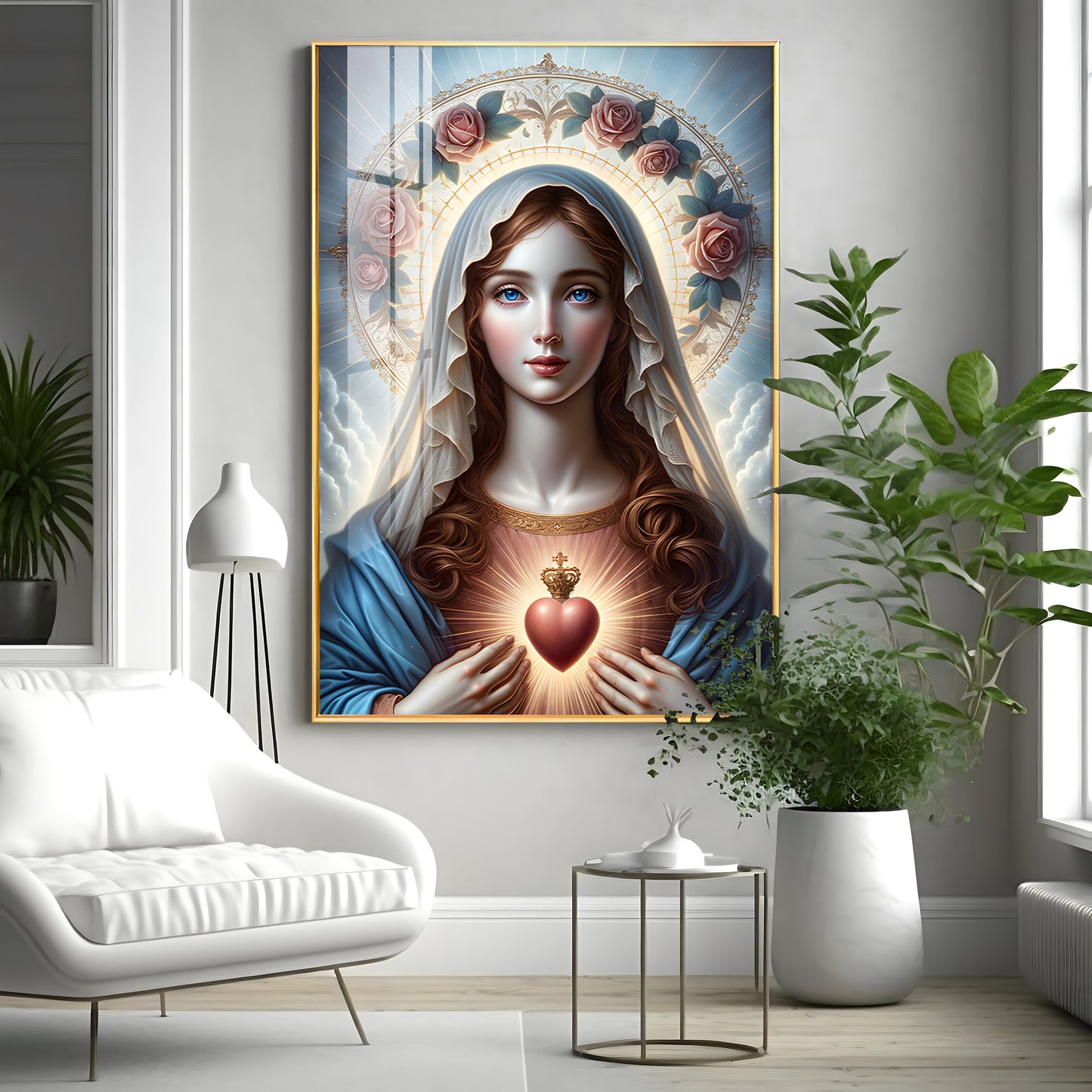 Sacred Heart Serenity Premium Acrylic Vertical Wall Art