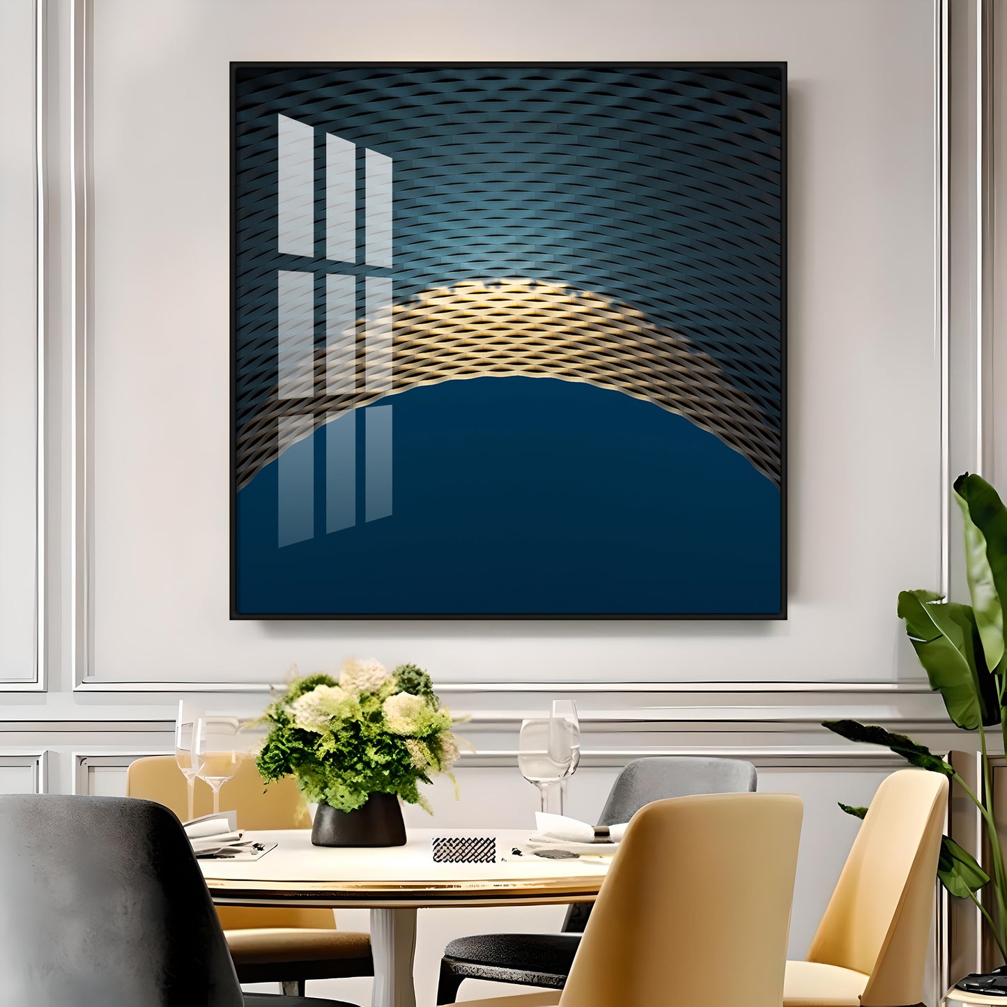 Between The Blues Premium Acrylic Square Wall Art