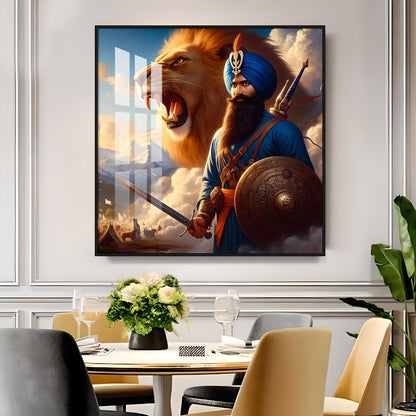 Turban Warrior Premium Acrylic Square Wall Art