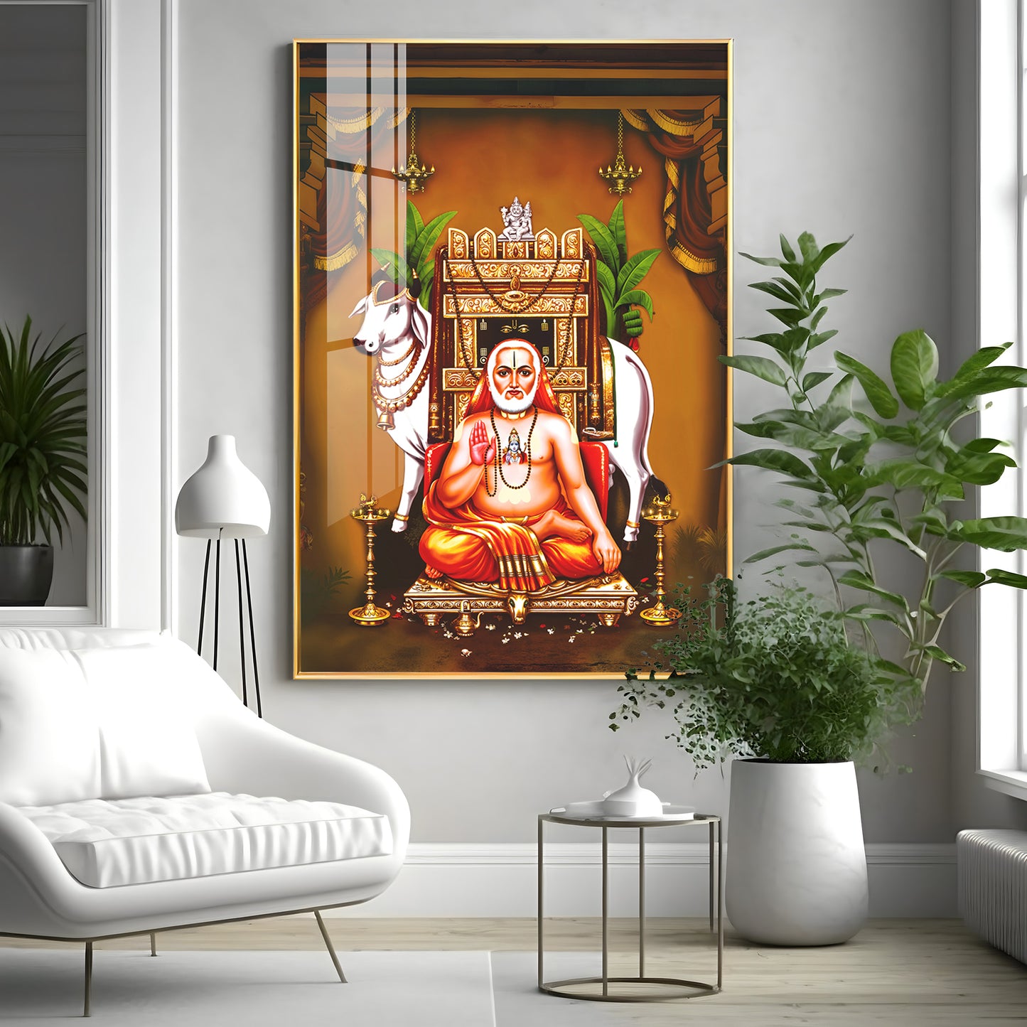 Sri Raghavendra Swamy Premium Acrylic Vertical Wall Art