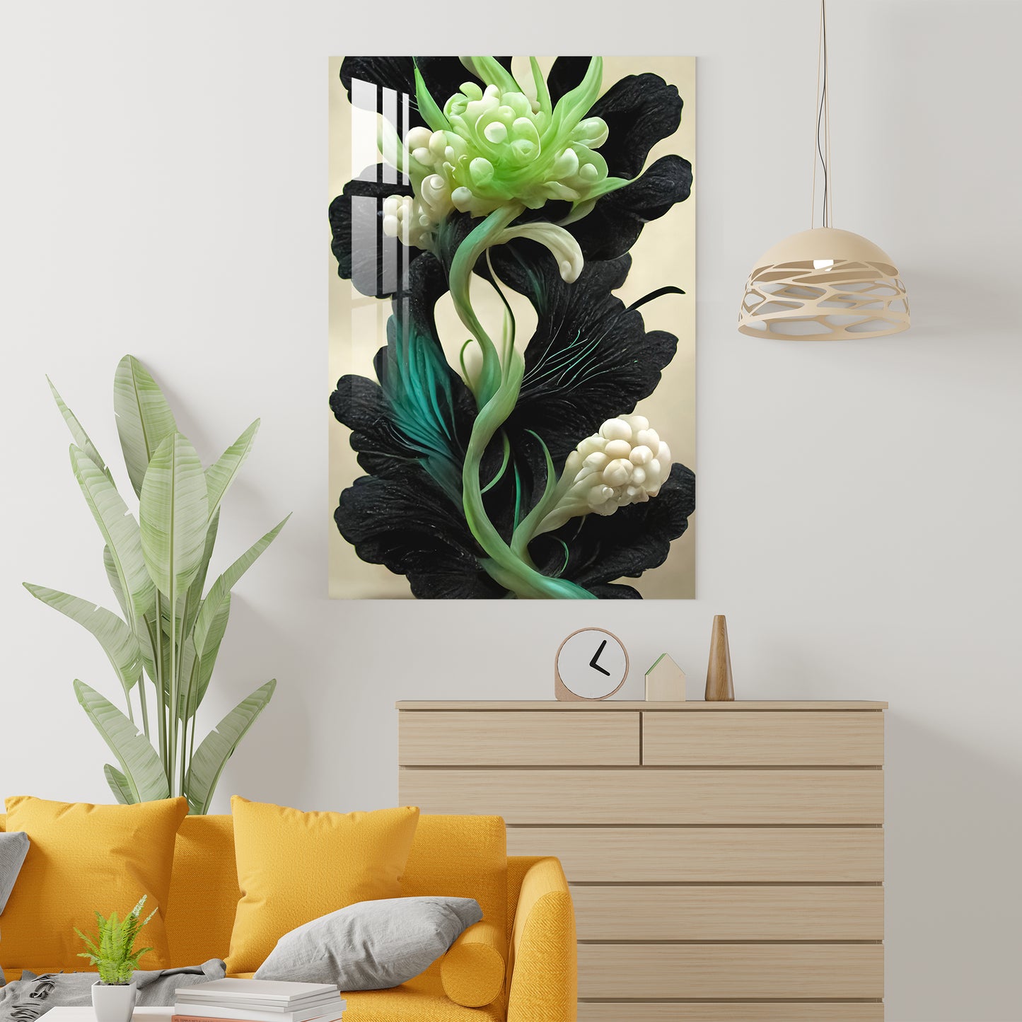 Oceanic Flowers Acrylic Wall Art