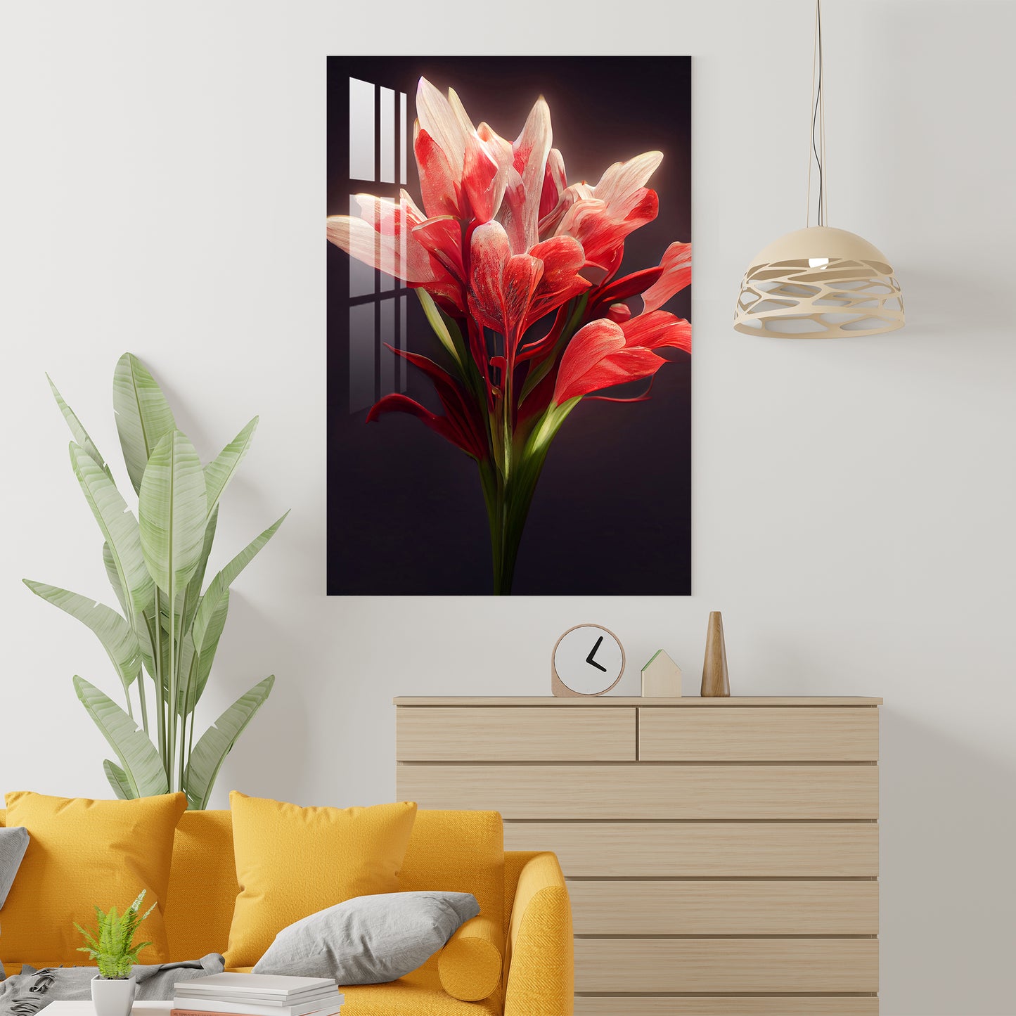 Red Lilies Acrylic Wall Art