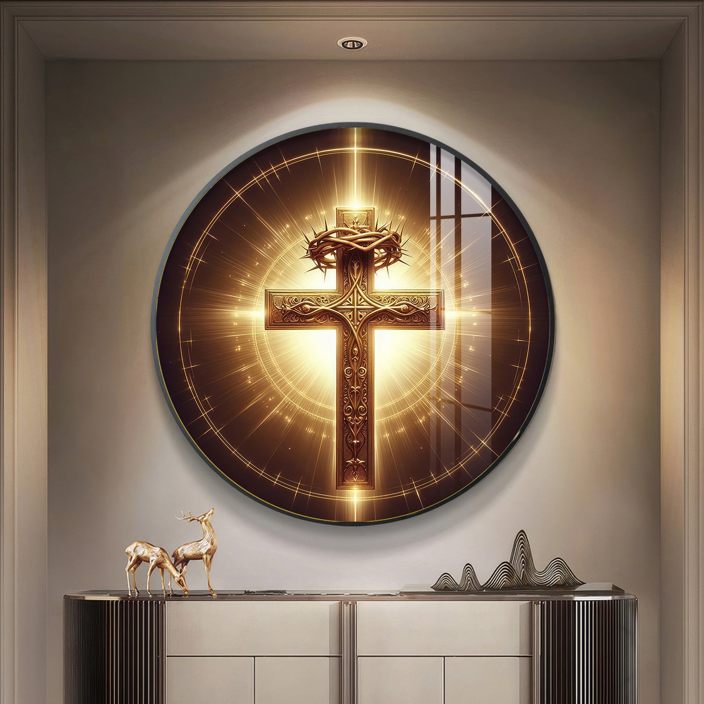 Sacred Symbol Sign Premium Acrylic Round Wall Art