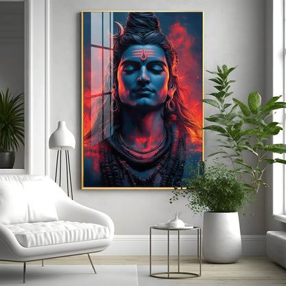 Eternal Essence Of Lord Shiva Premium Acrylic Wall Art