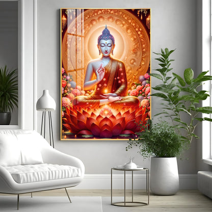 Peaceful Buddha Premium Acrylic Vertical Wall Art